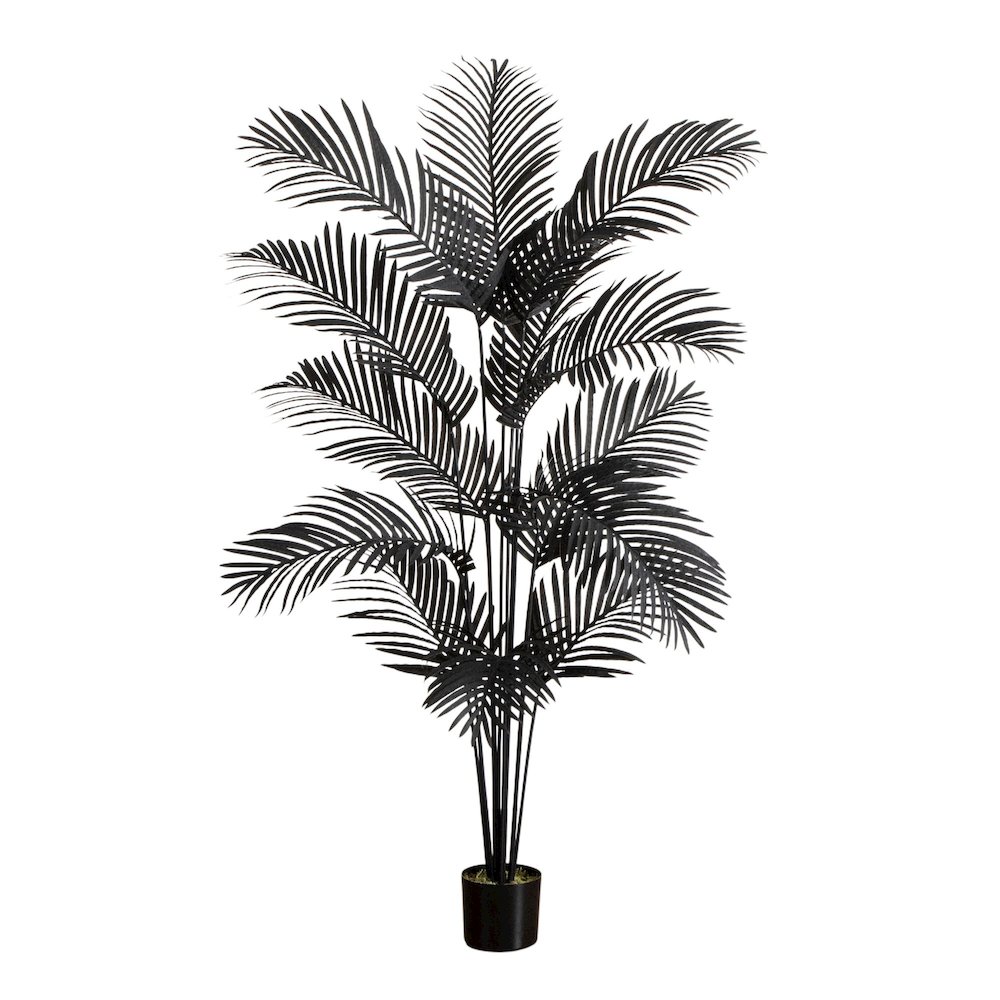 6ft. Artificial Halloween Black Paradise Palm Tree. Picture 1