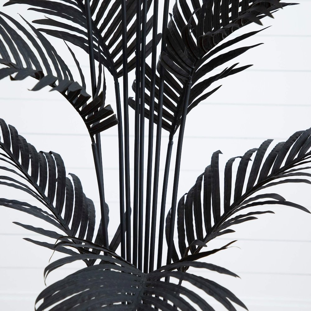 6ft. Artificial Halloween Black Paradise Palm Tree. Picture 6