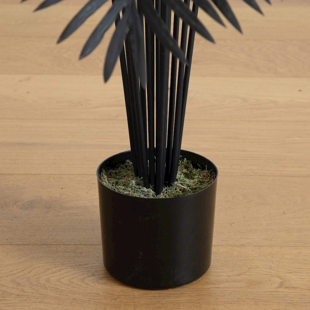 6ft. Artificial Halloween Black Paradise Palm Tree. Picture 2