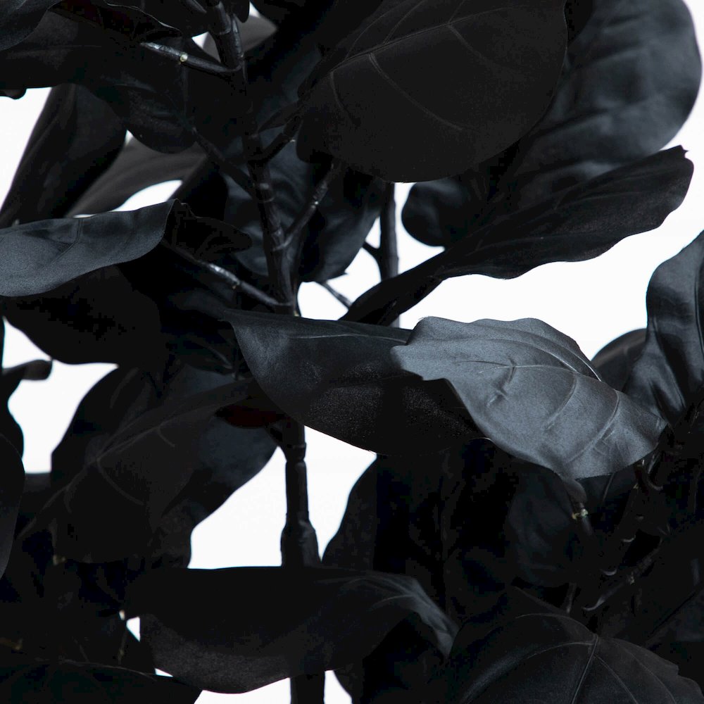 4ft. Artificial Halloween Black Fiddle Leaf Tree. Picture 2