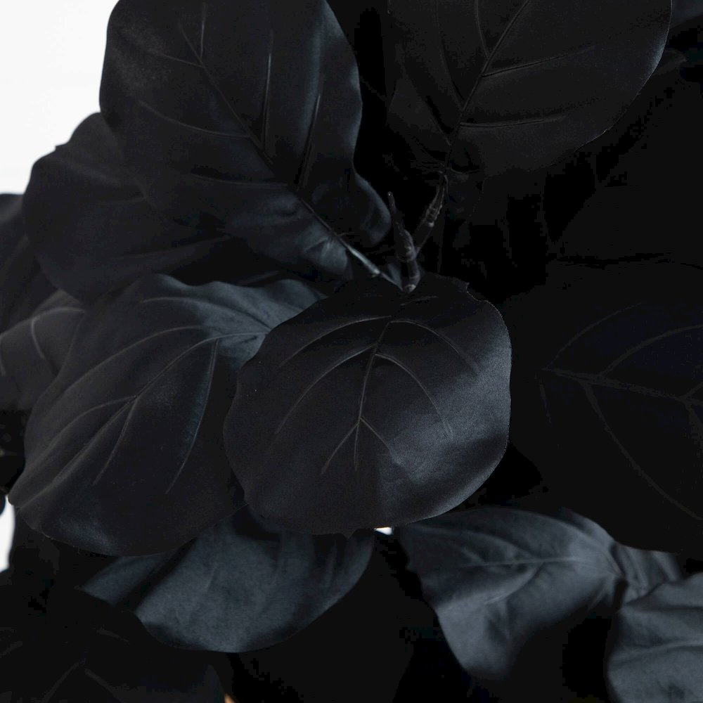 4ft. Artificial Halloween Black Fiddle Leaf Tree. Picture 3
