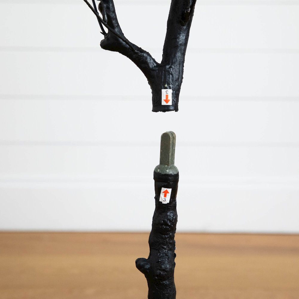 4ft. Artificial Halloween Black Eucalyptus Tree. Picture 4