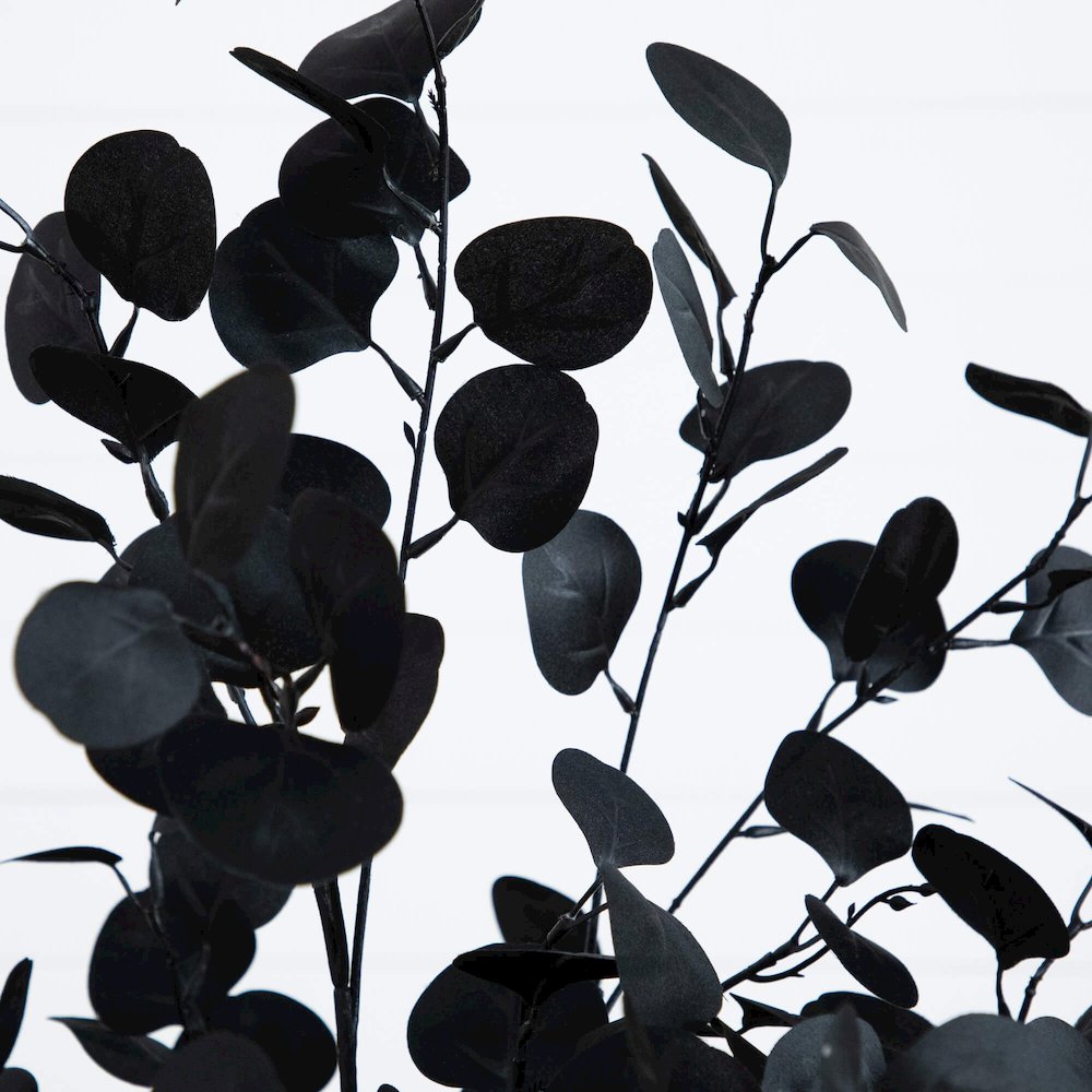 5ft. Artificial Halloween Black Eucalyptus Tree. Picture 6