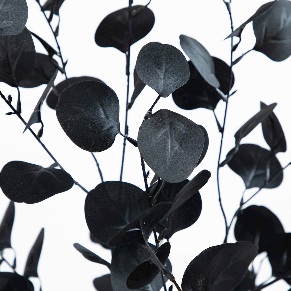 6ft. Artificial Halloween Black Eucalyptus Tree. Picture 4