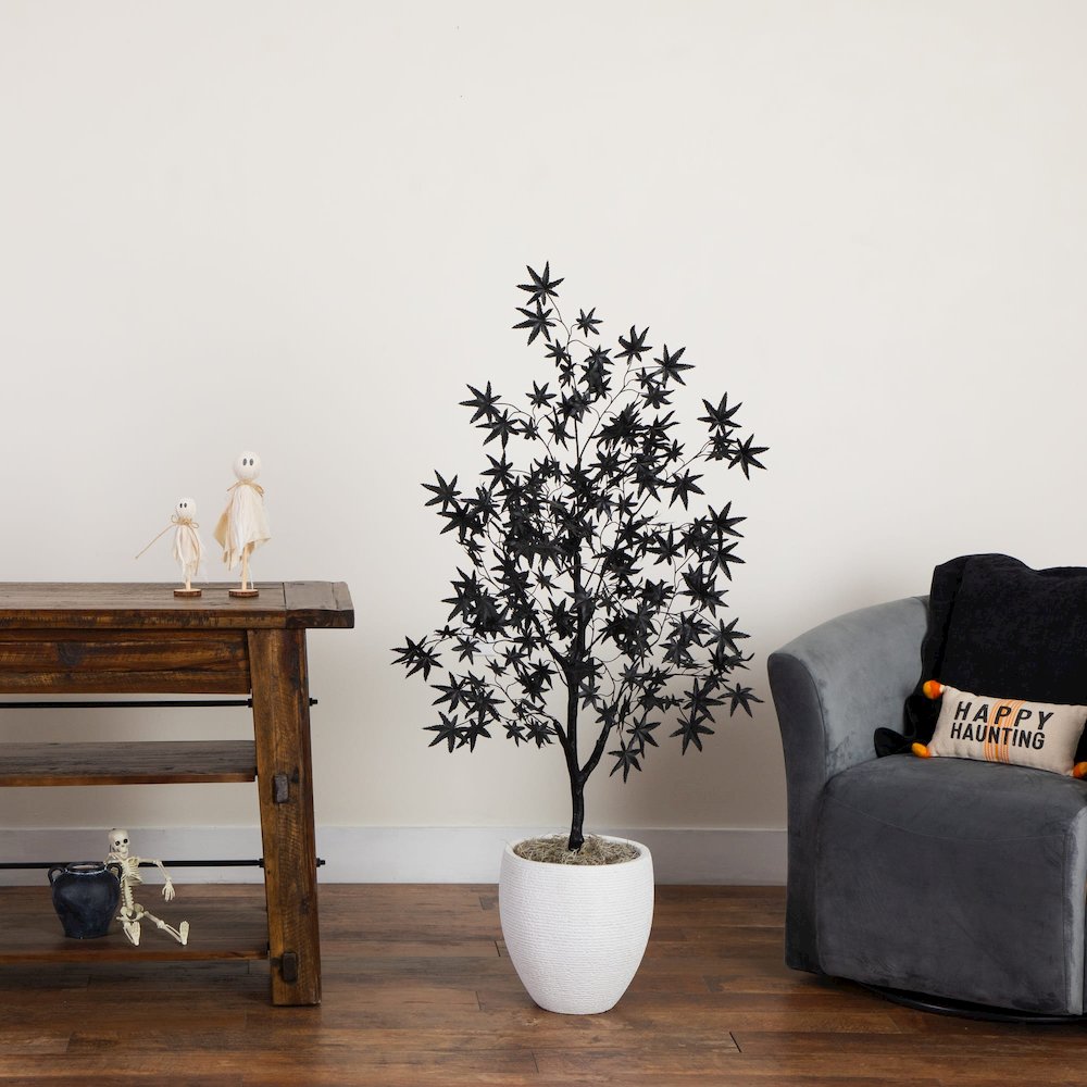 4ft. Artificial Halloween Eerie Black Maple Tree. Picture 2