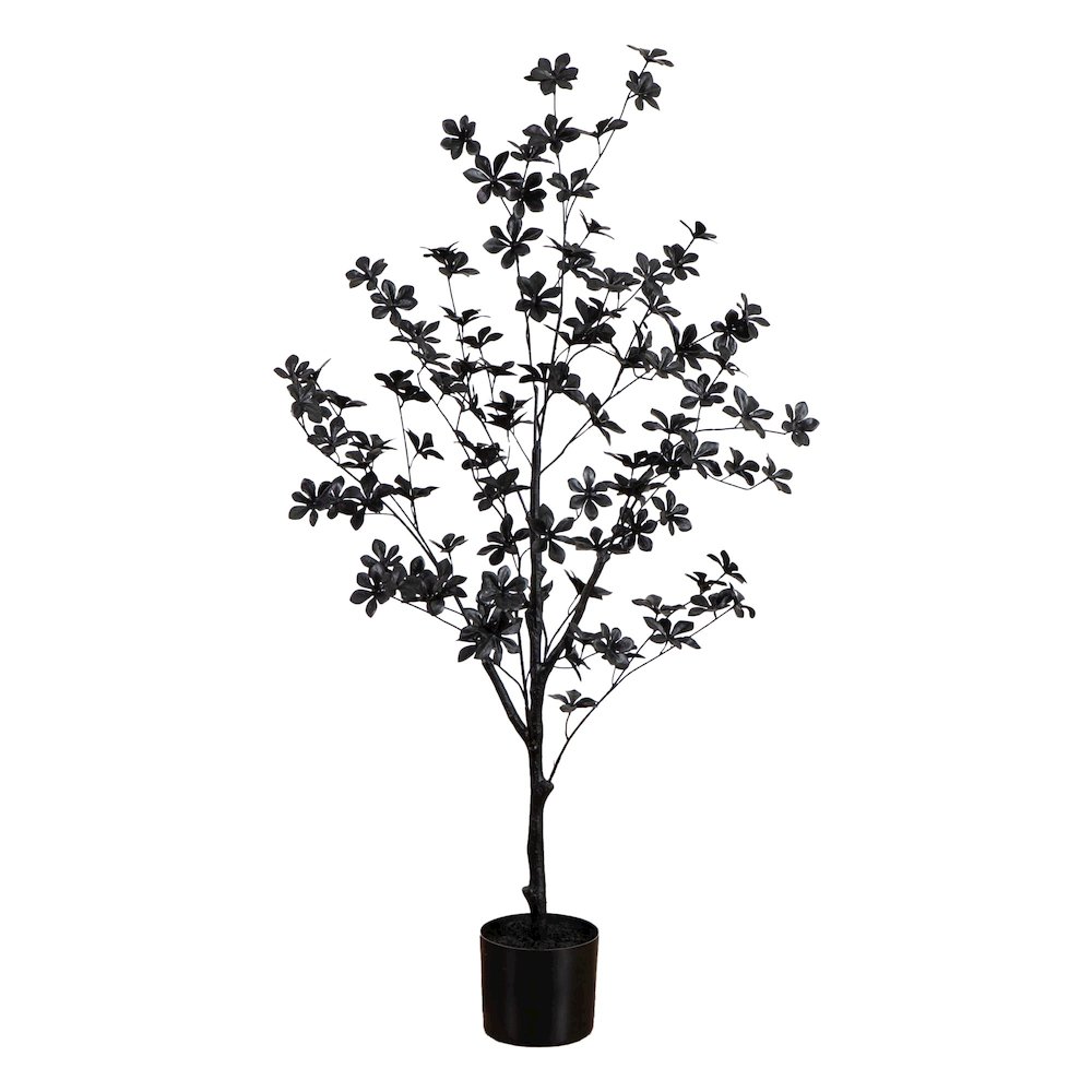 4ft. Artificial Halloween Black Enkianthus Tree. Picture 1