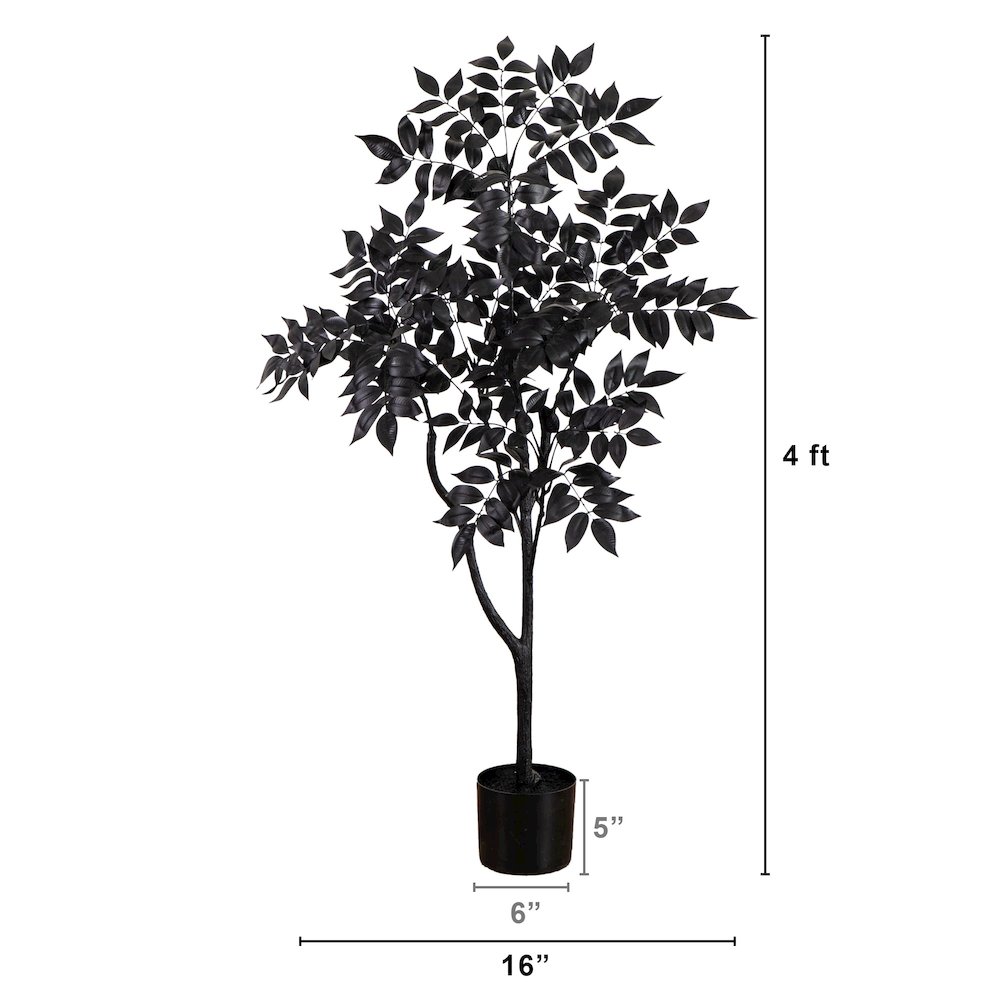 4ft. Artificial Halloween Black Sumac Tree. Picture 5