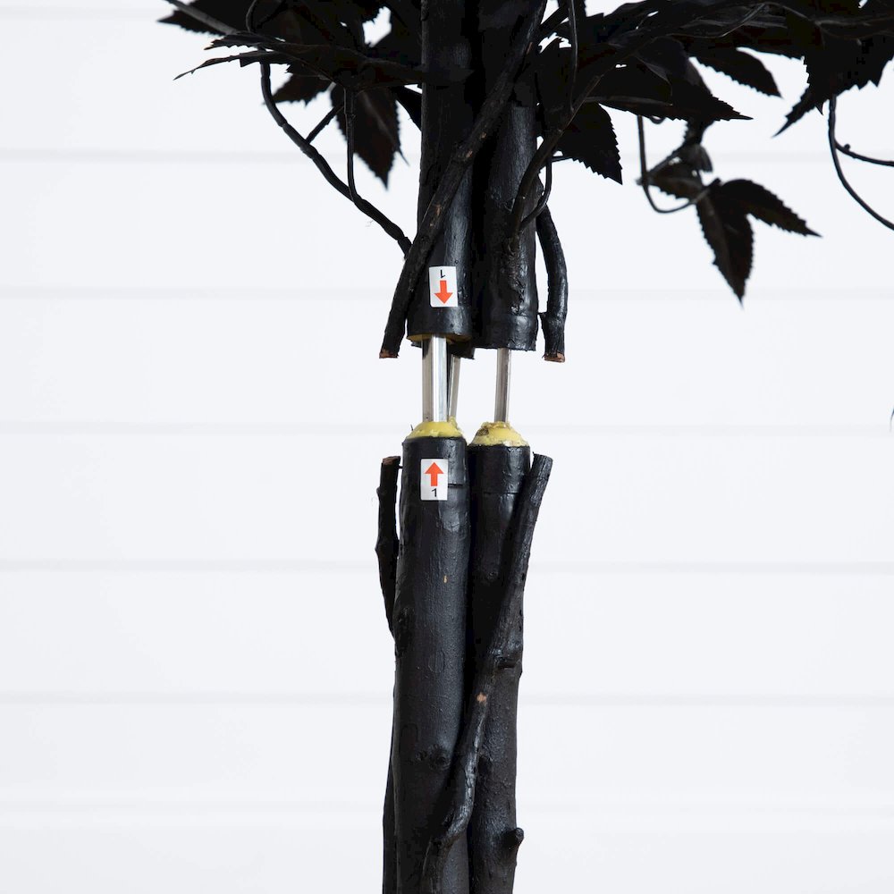4ft. Artificial Halloween Black Maple Tree with Natural Trunk. Picture 7