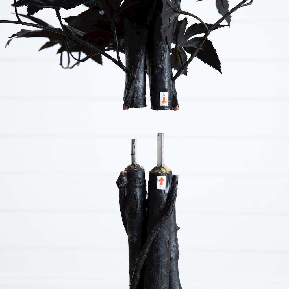 5ft. Artificial Halloween Black Maple Tree with Natural Trunk. Picture 4