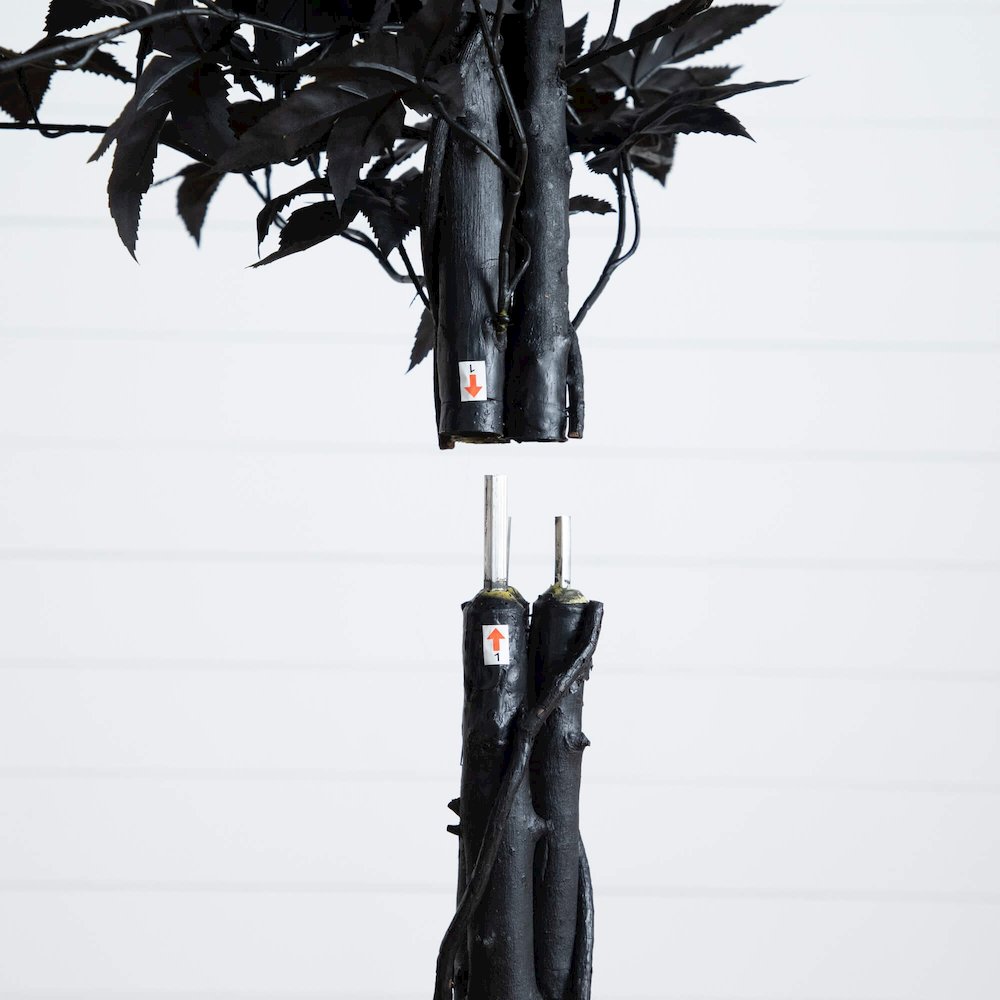 6ft. Artificial Halloween Black Maple Tree with Natural Trunk. Picture 7