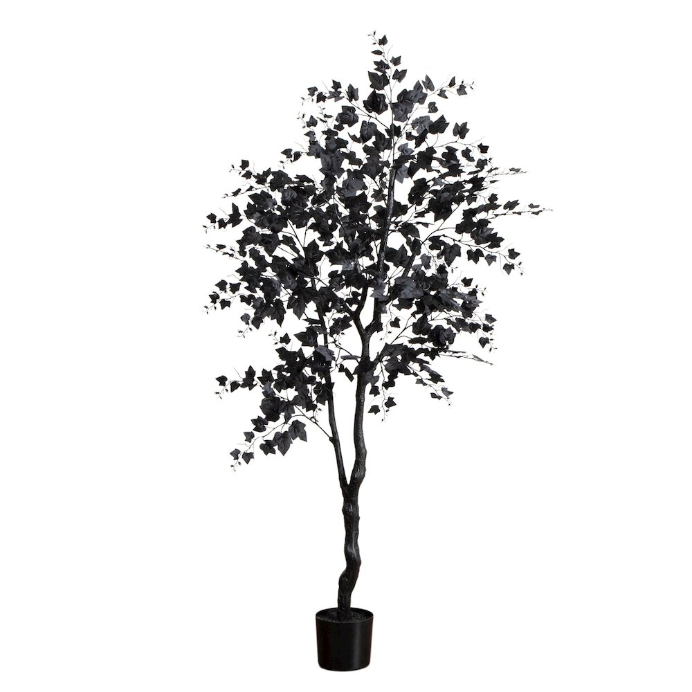 6ft. Artificial Halloween Black Maple Tree. Picture 7