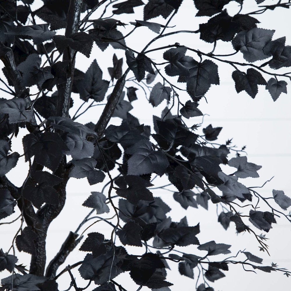 6ft. Artificial Halloween Black Maple Tree. Picture 5
