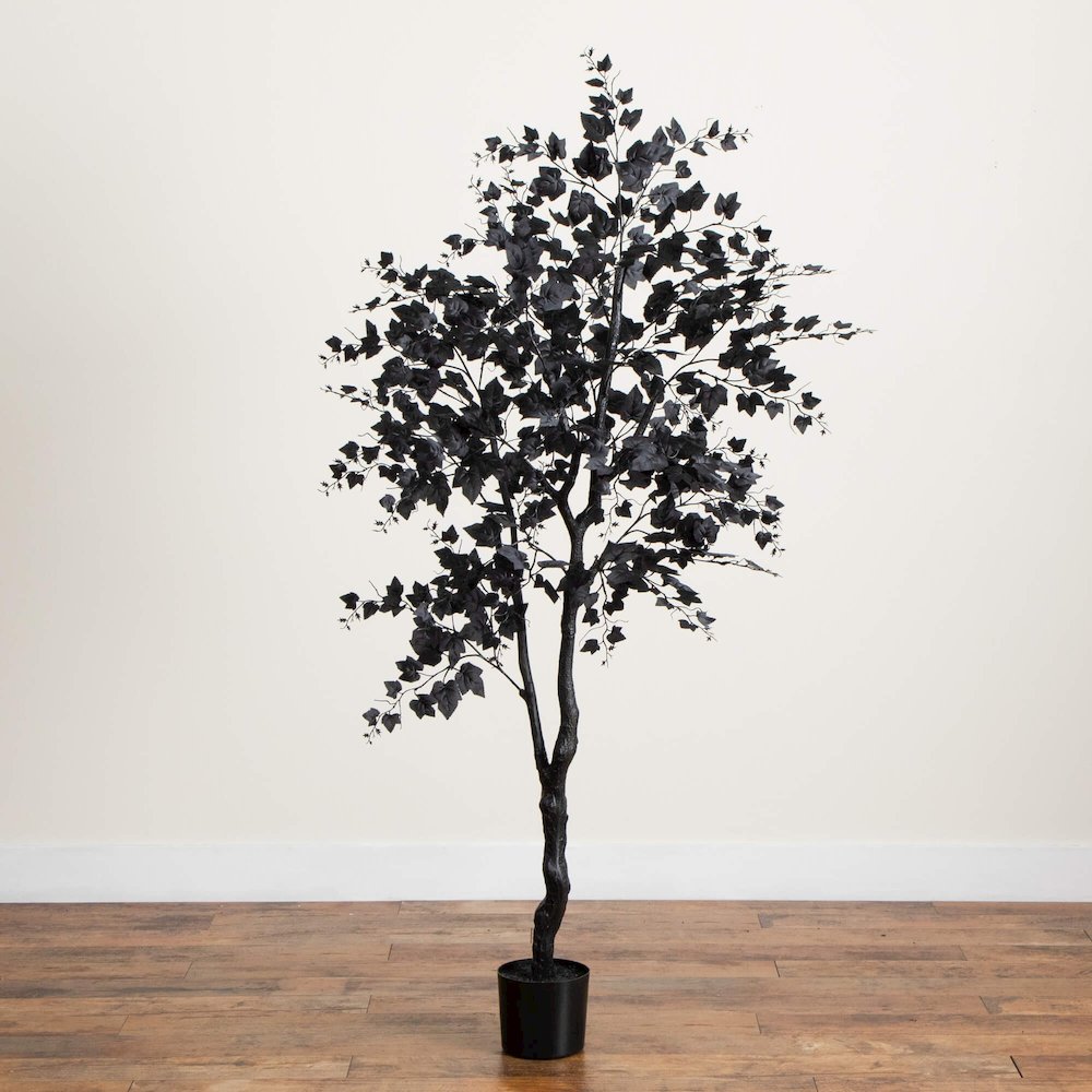 6ft. Artificial Halloween Black Maple Tree. Picture 3