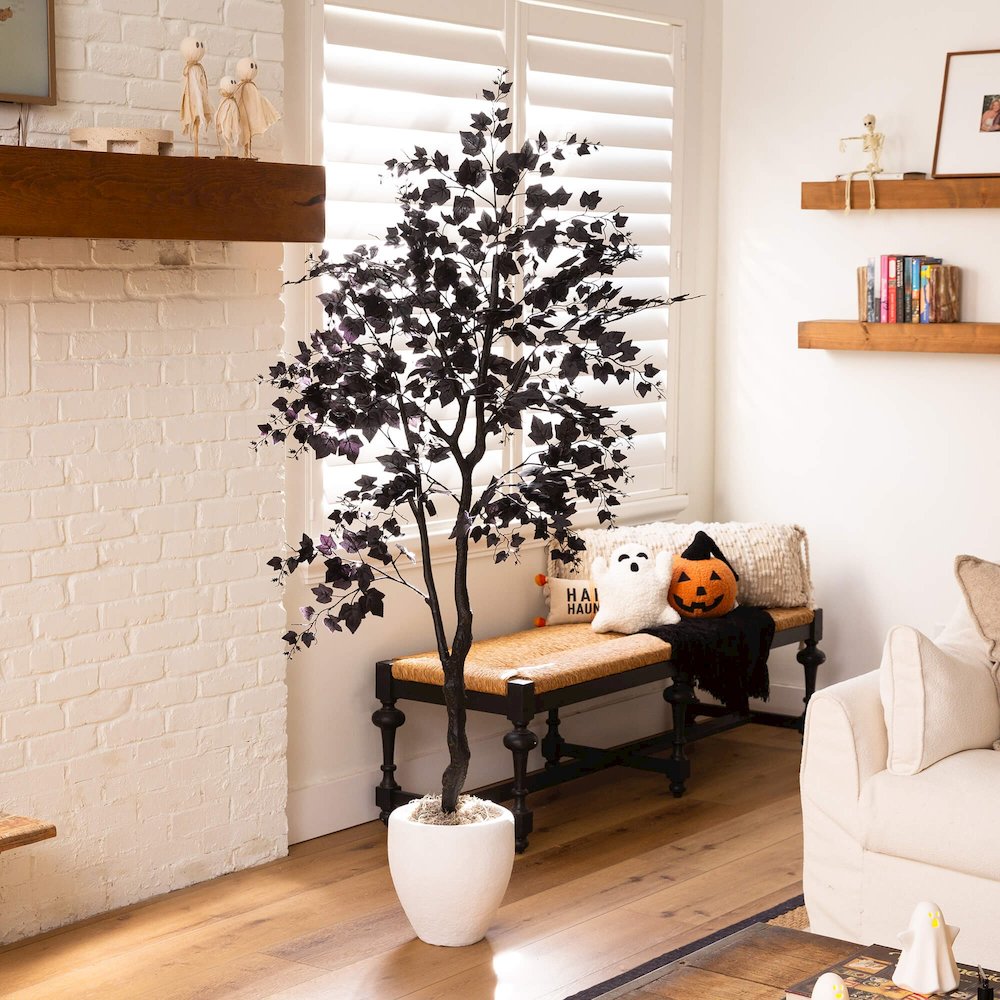 6ft. Artificial Halloween Black Maple Tree. Picture 4