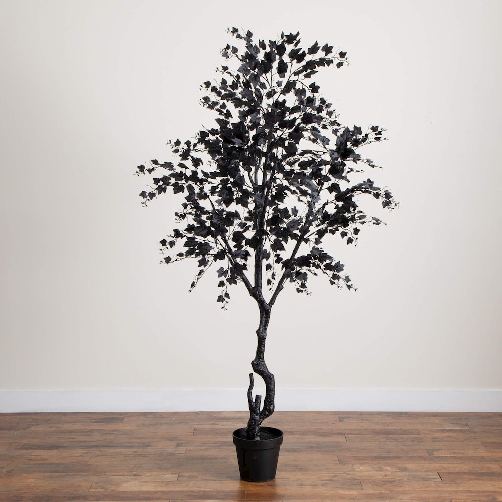 7ft. Artificial Halloween Black Maple Tree. Picture 2