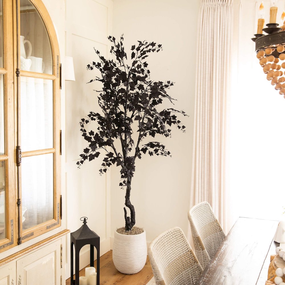 7ft. Artificial Halloween Black Maple Tree. Picture 6