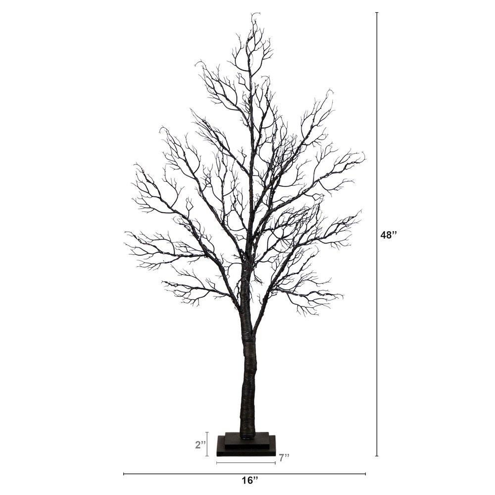 4ft. Pre-Lit Halloween Minimalist Twig Artificial Fall Tree with 160 LED Lights. Picture 1