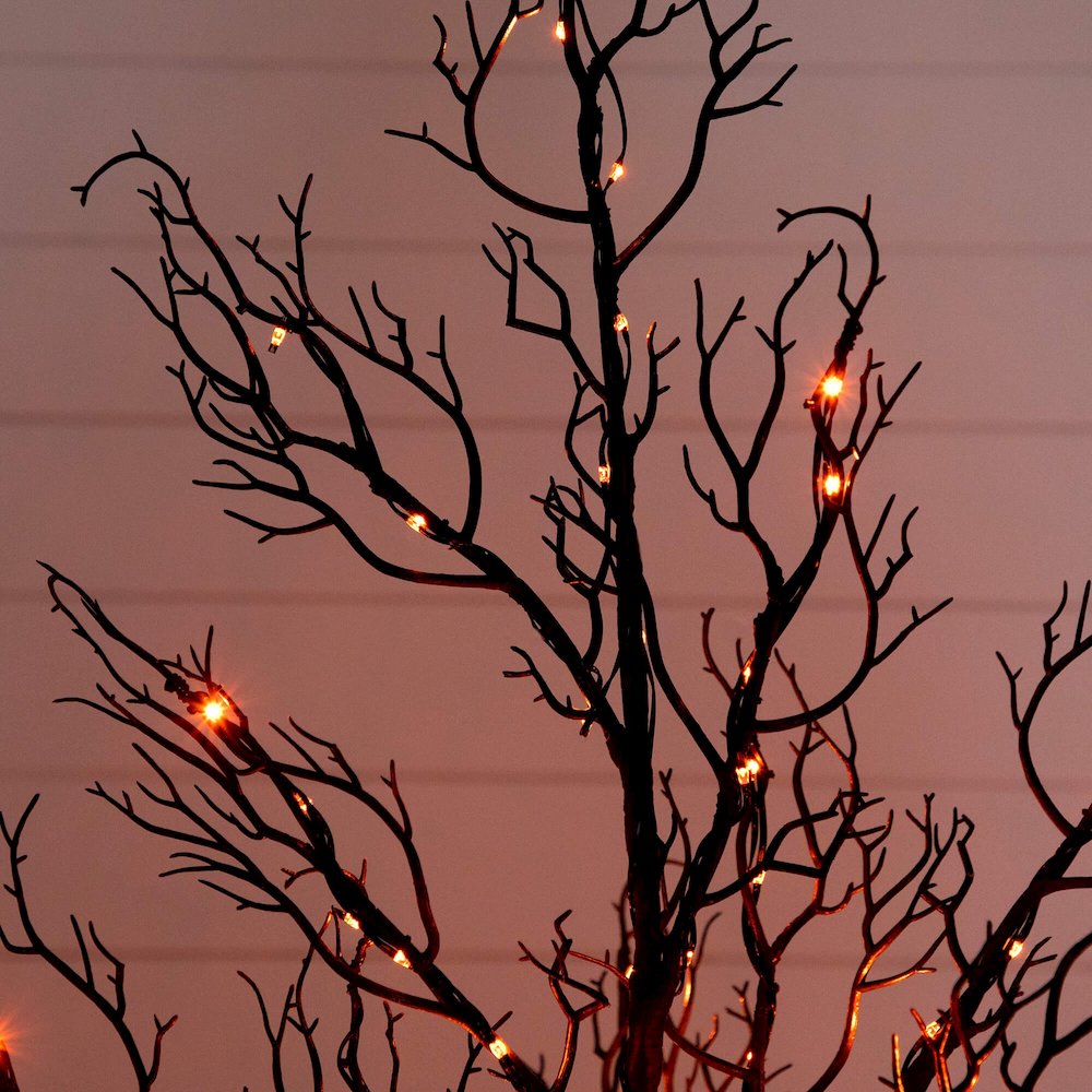 4ft. Pre-Lit Halloween Minimalist Twig Artificial Fall Tree with 160 LED Lights. Picture 10