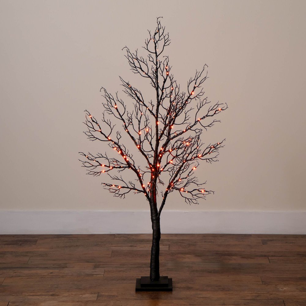 4ft. Pre-Lit Halloween Minimalist Twig Artificial Fall Tree with 160 LED Lights. Picture 2