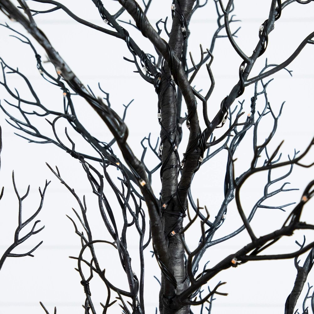 5ft. Pre-Lit Halloween Minimalist Twig Artificial Fall Tree with 240 LED Lights. Picture 9
