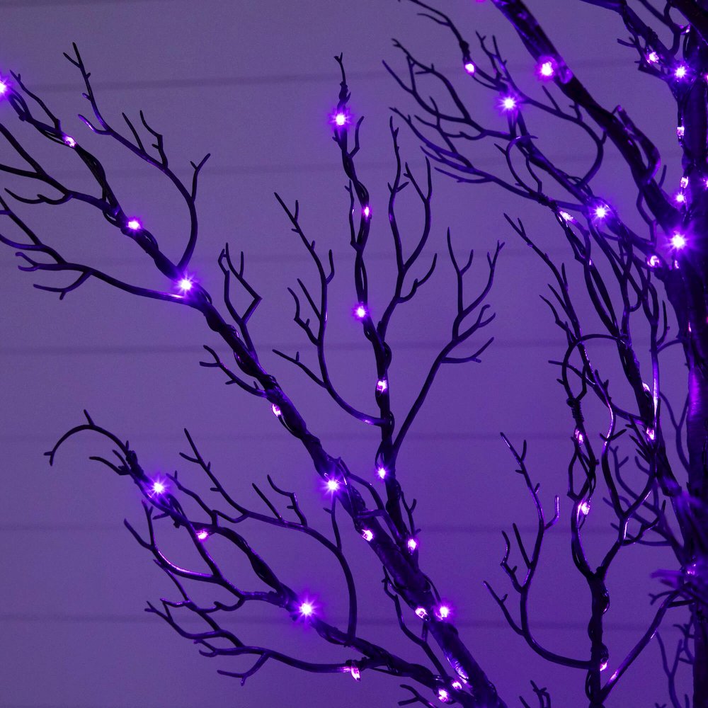 5ft. Pre-Lit Halloween Minimalist Twig Artificial Fall Tree with 240 LED Lights. Picture 5