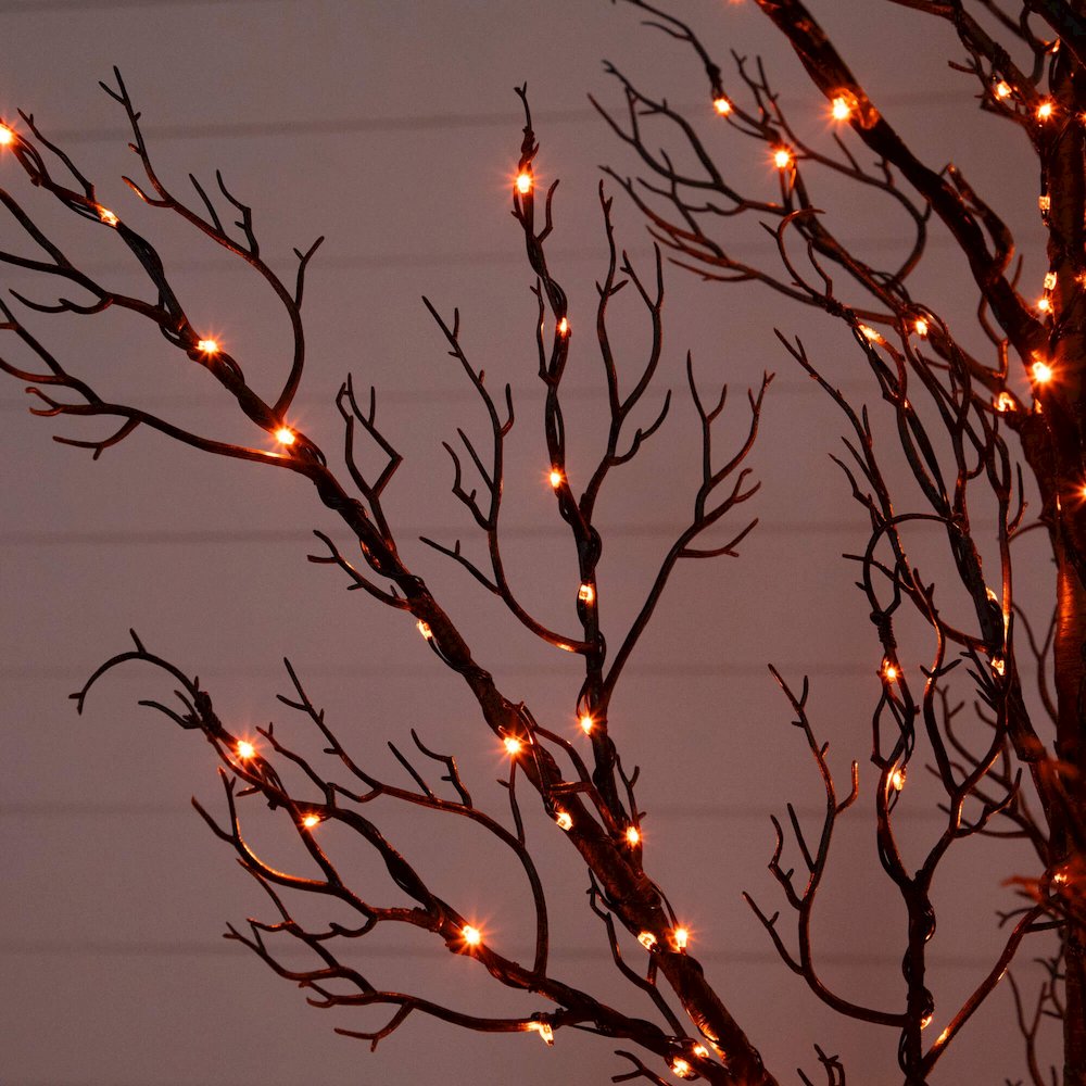 5ft. Pre-Lit Halloween Minimalist Twig Artificial Fall Tree with 240 LED Lights. Picture 3