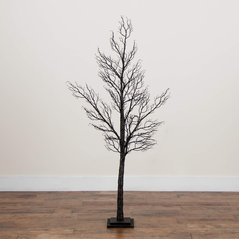 5ft. Pre-Lit Halloween Minimalist Twig Artificial Fall Tree with 240 LED Lights. Picture 2