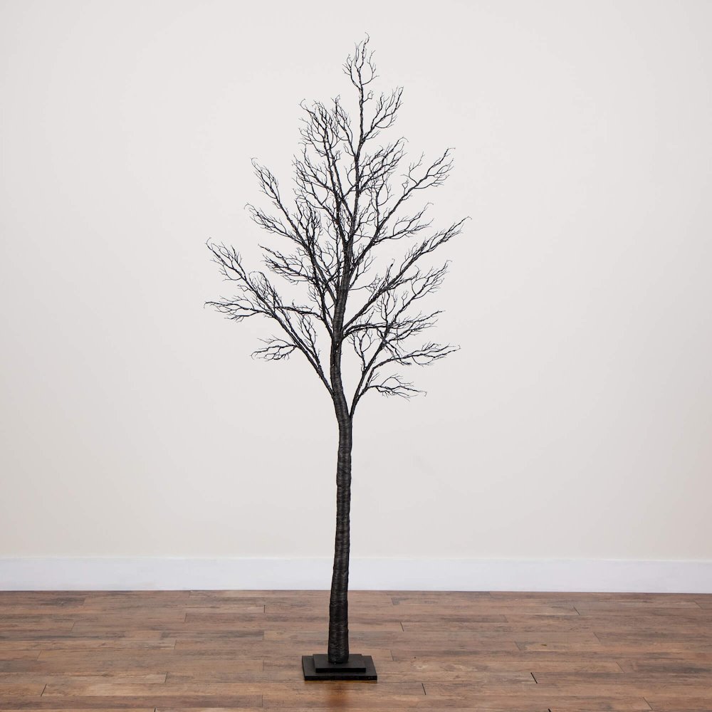 7ft. Pre-Lit Halloween Minimalist Twig Artificial Fall Tree with 400 LED Lights. Picture 8