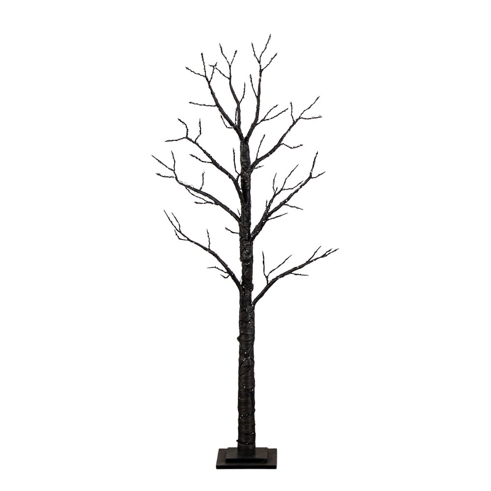 5ft. Pre-Lit Artificial Halloween Twig Tree with 360 Orange & Purple LED Lights. Picture 1