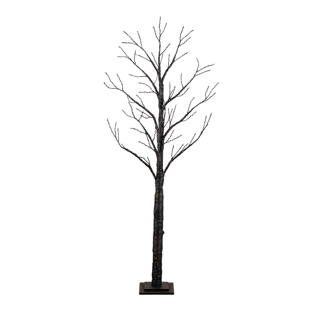6ft. Pre-Lit Artificial Halloween Twig Tree with 480 Orange & Purple LED Lights. Picture 10