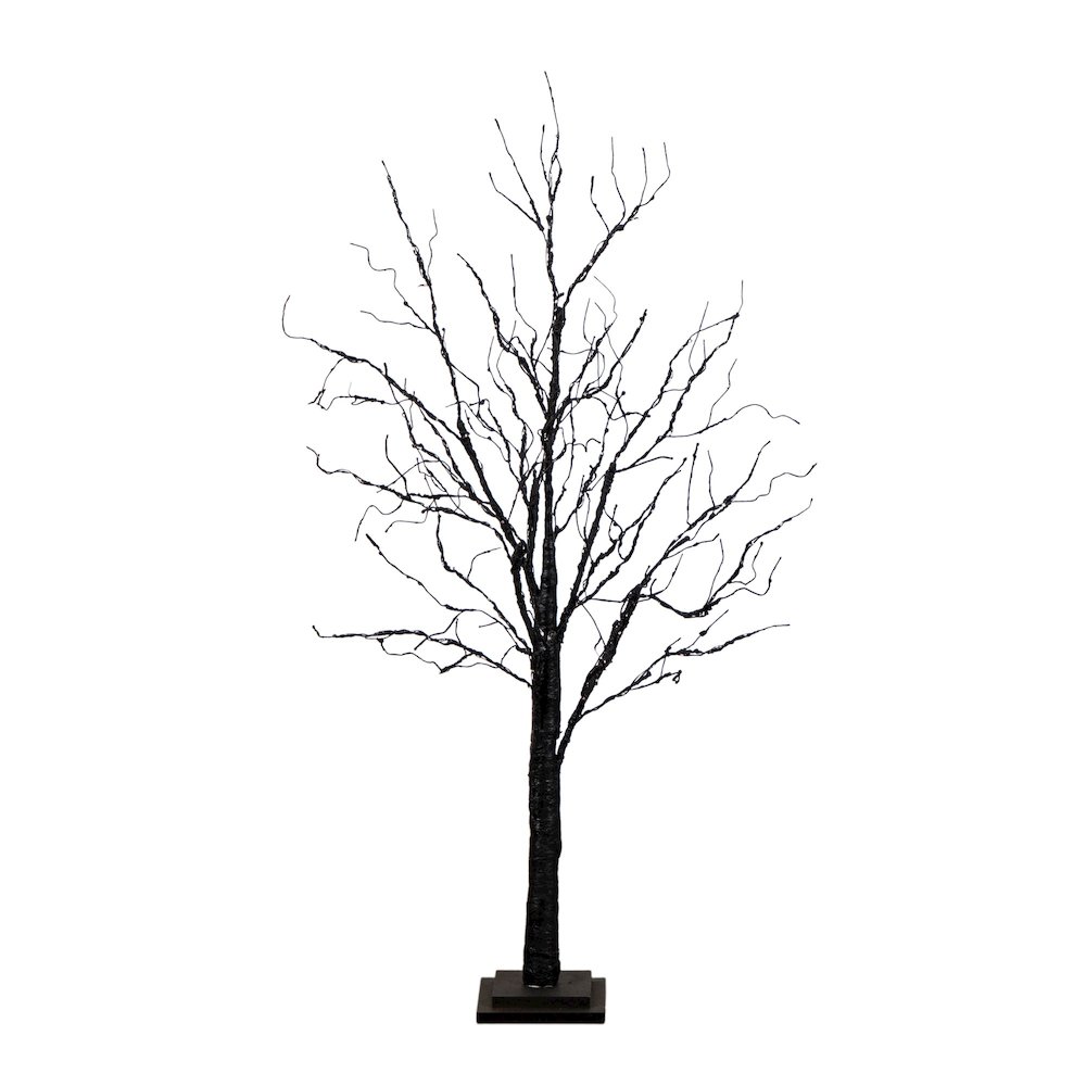 4ft. Pre-Lit Halloween Black Twig Artificial Tree with 180 LED Lights. Picture 7
