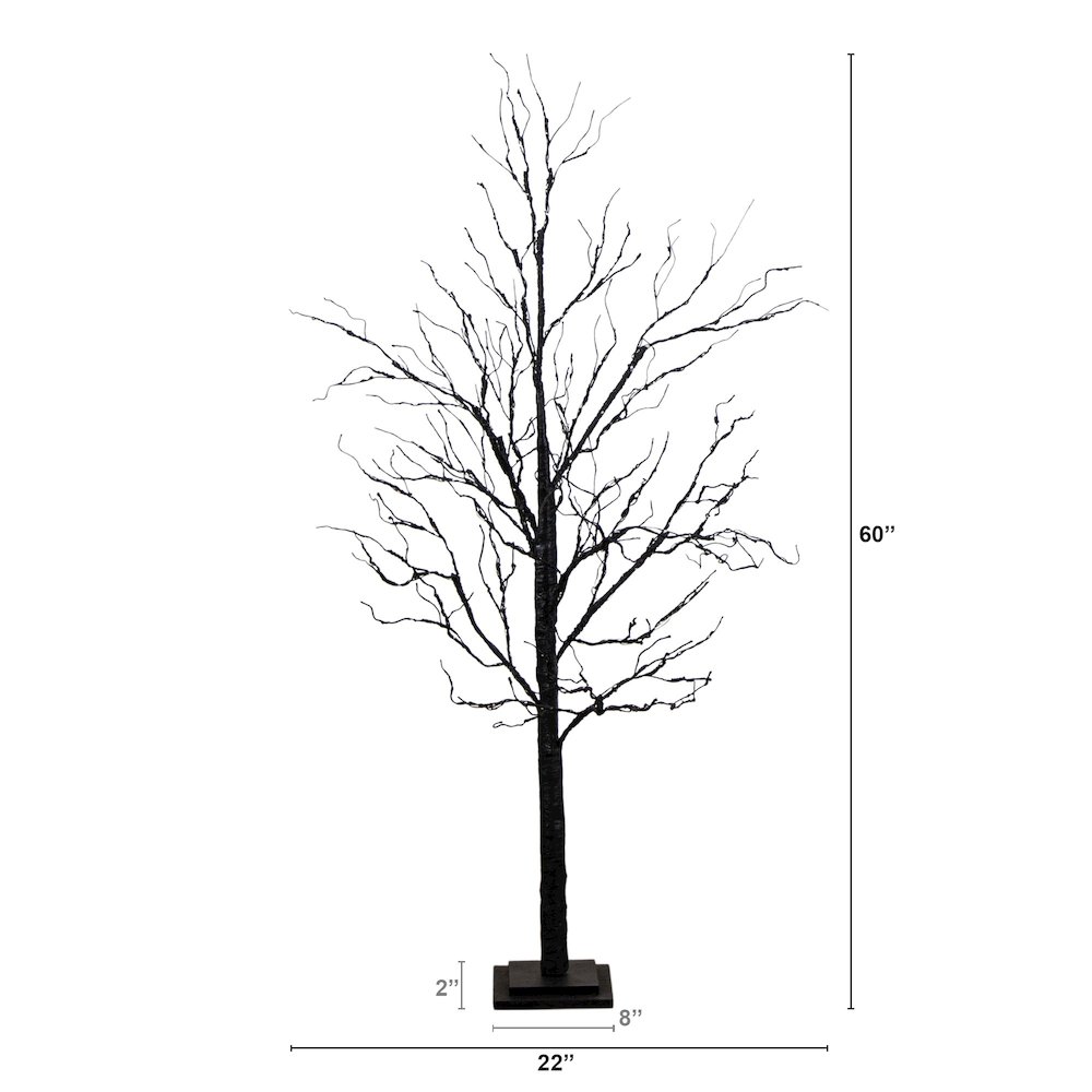 5ft. Pre-Lit Halloween Black Twig Artificial Tree with 240 LED Lights. Picture 11