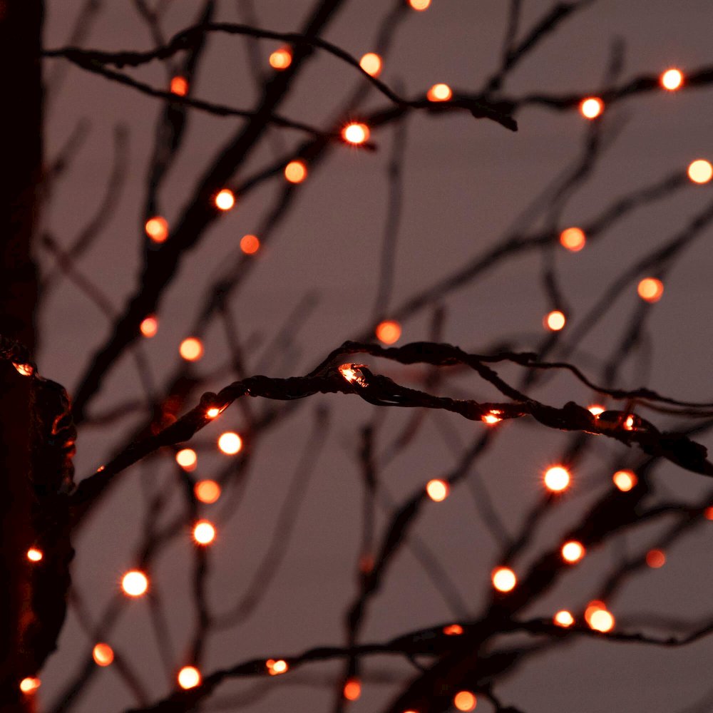 8ft. Pre-Lit Halloween Black Twig Artificial Tree with 510 LED Lights. Picture 3