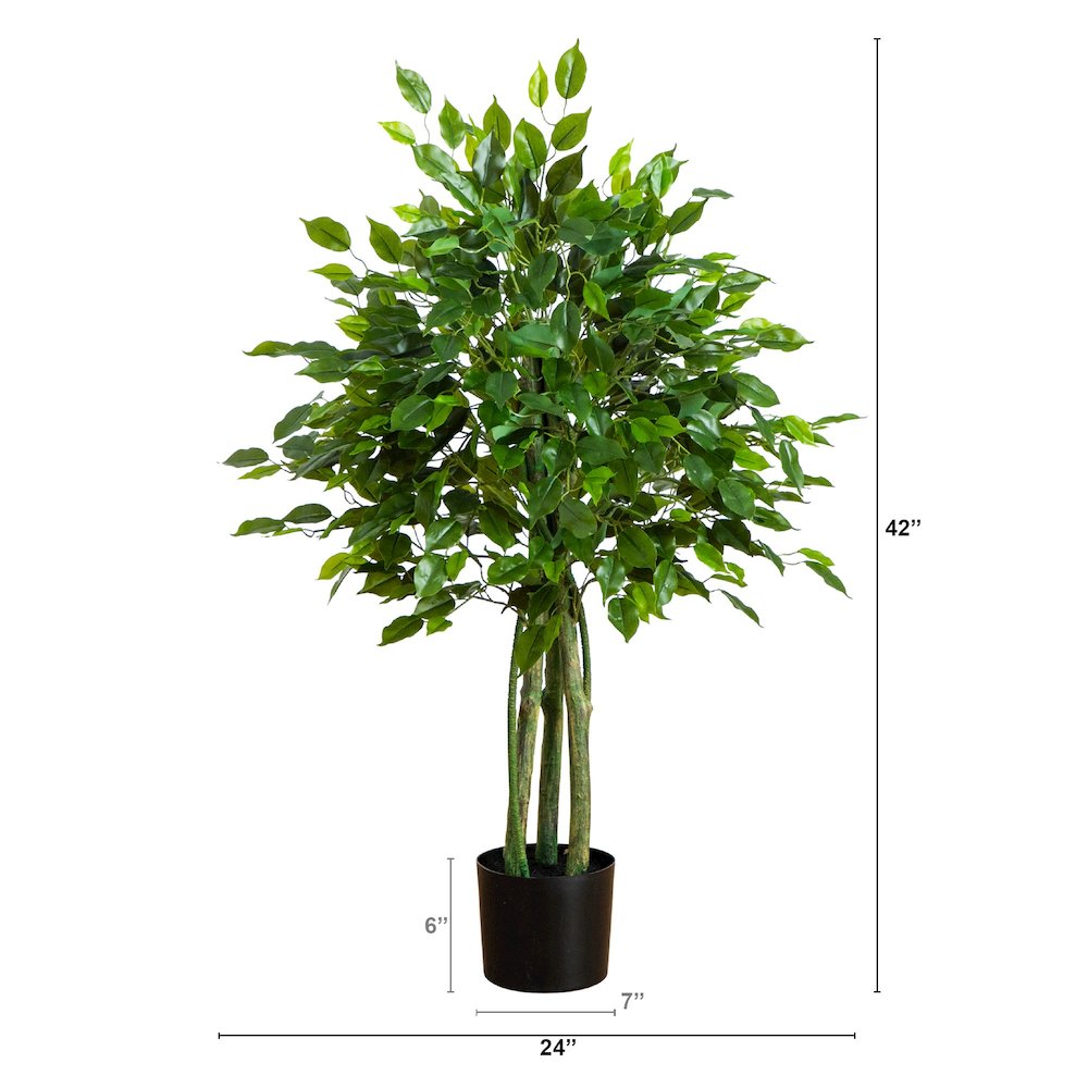 3.5ft. UV Resistant Artificial Ficus Tree (Indoor/Outdoor). Picture 5