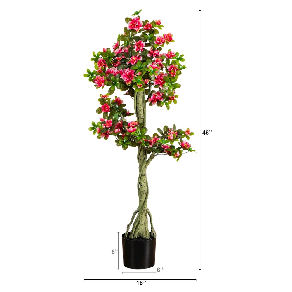 4ft. UV Resistant Artificial Azalea Tree (Indoor/Outdoor). Picture 1