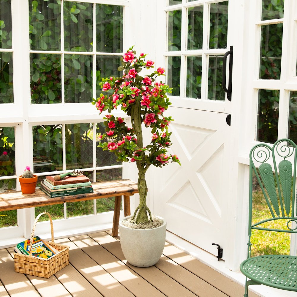 4ft. UV Resistant Artificial Azalea Tree (Indoor/Outdoor). Picture 2