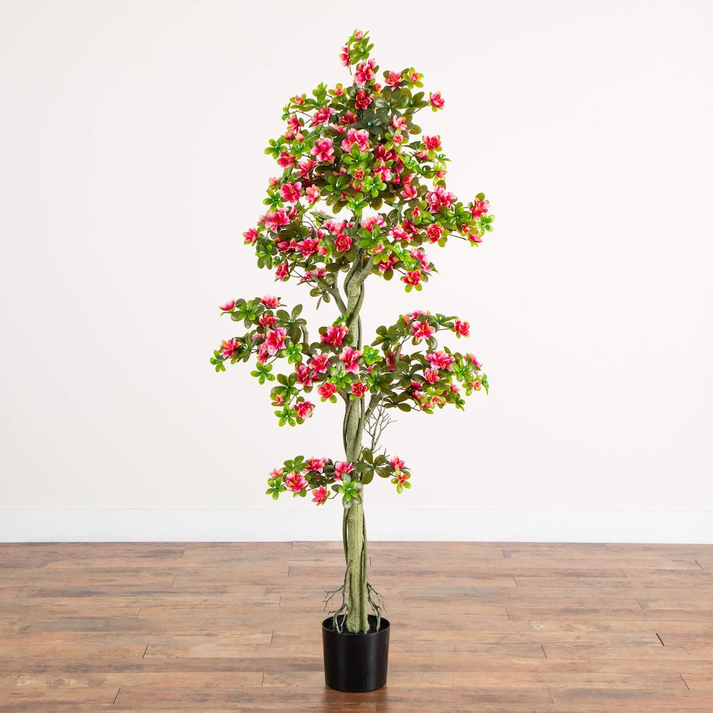 6ft. UV Resistant Artificial Azalea Tree (Indoor/Outdoor). Picture 4