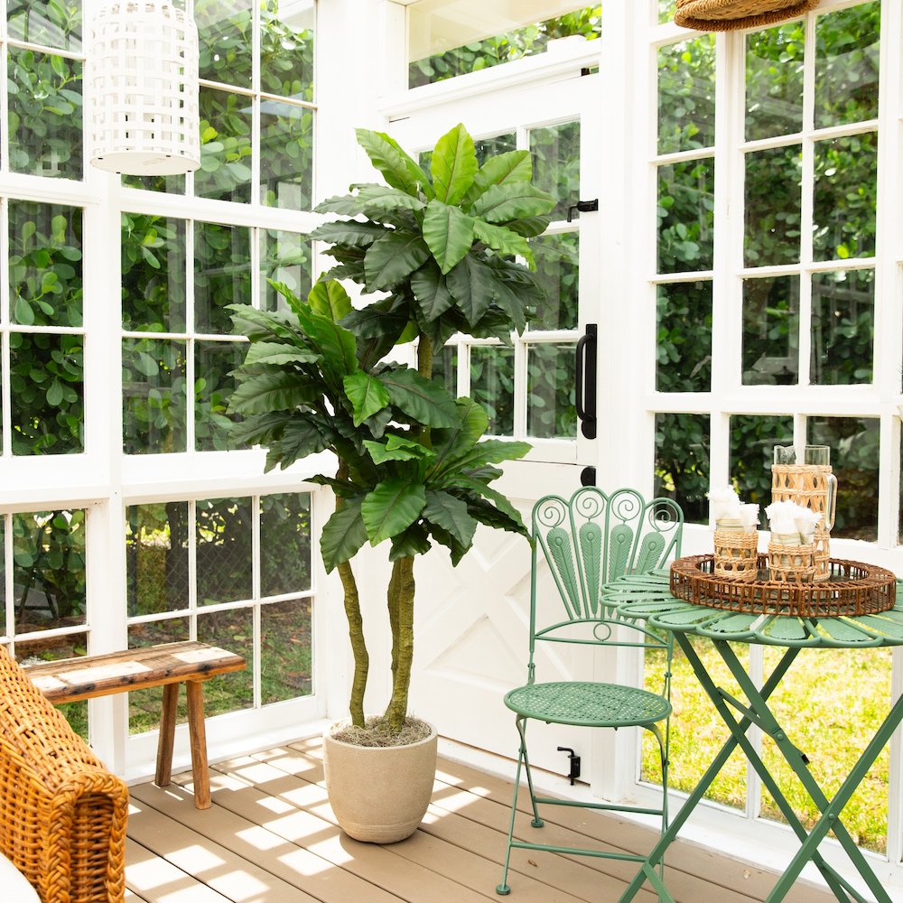 6ft. UV Resistant Artificial Bird Nest Fern Tree (Indoor/Outdoor). Picture 10