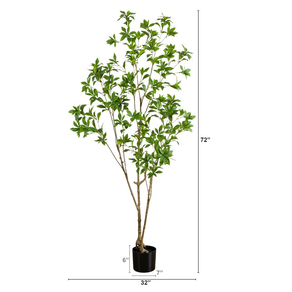 6ft. Artificial Minimalist Japanese Pieris Tree. Picture 6