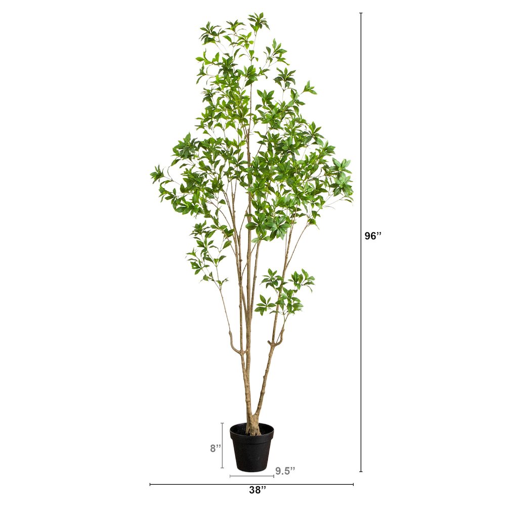 8ft. Artificial Minimalist Japanese Pieris Tree. Picture 1