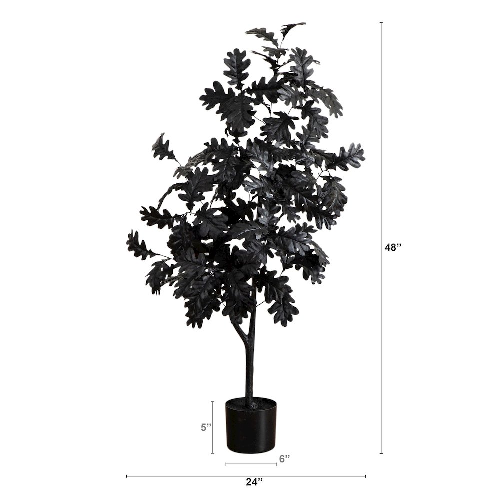 4ft. Artificial Halloween Black Oak Tree. Picture 1