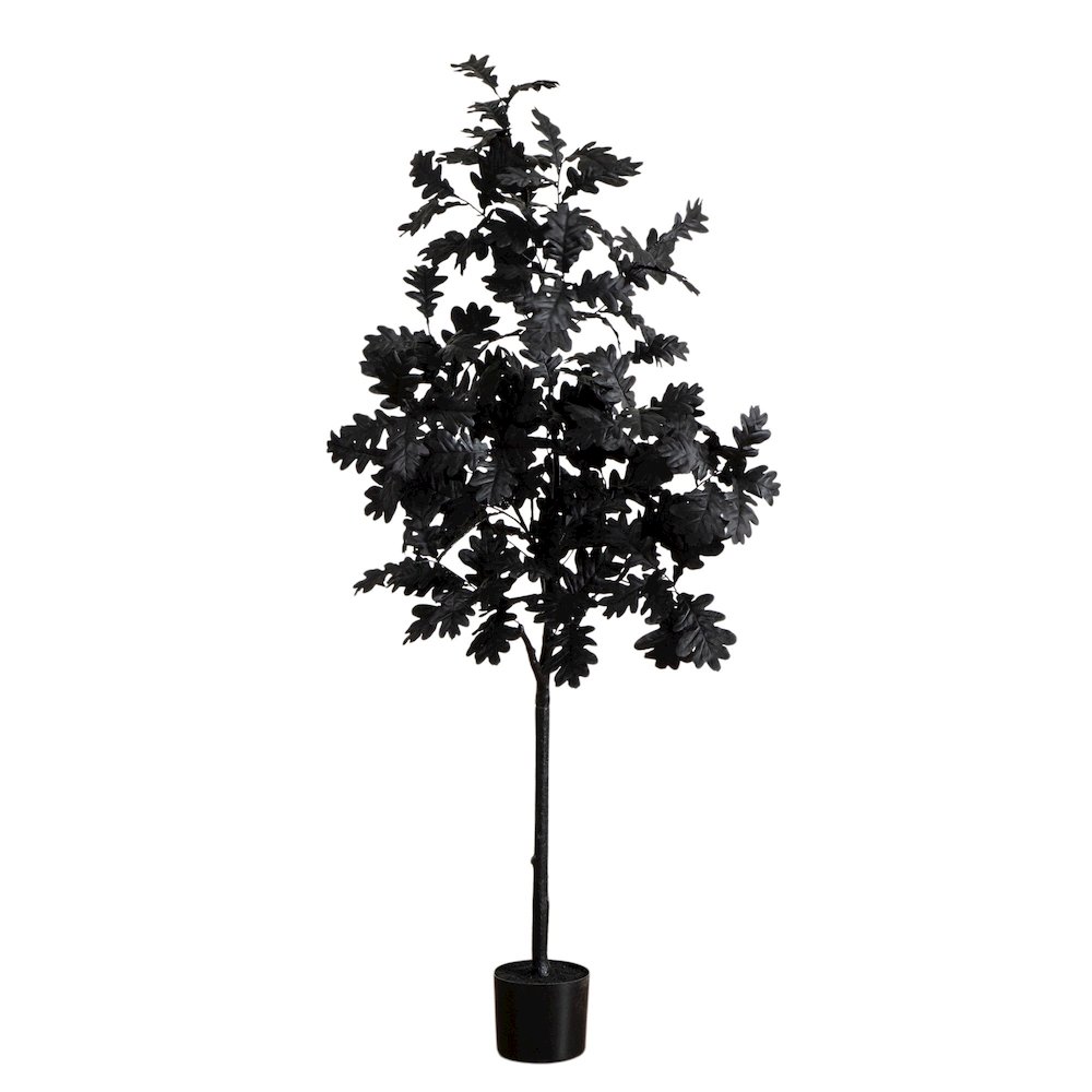 5ft. Artificial Halloween Black Oak Tree. Picture 1