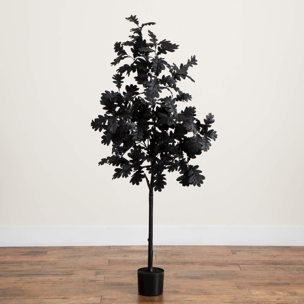 5ft. Artificial Halloween Black Oak Tree. Picture 4