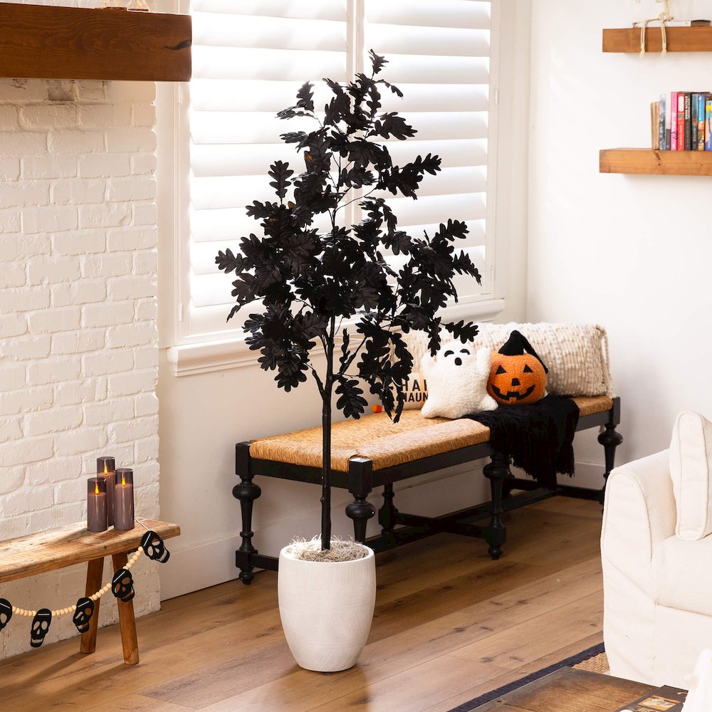 5ft. Artificial Halloween Black Oak Tree. Picture 2