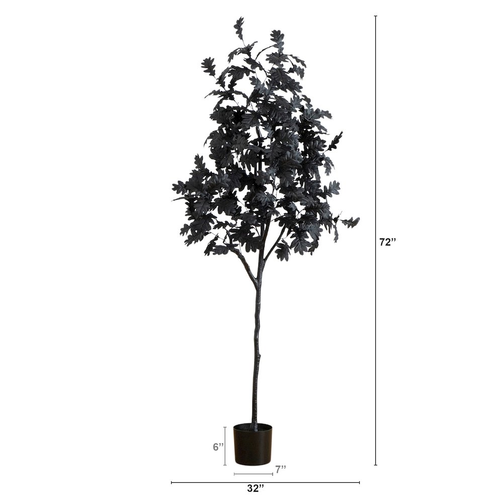 6ft. Artificial Halloween Black Oak Tree. Picture 4