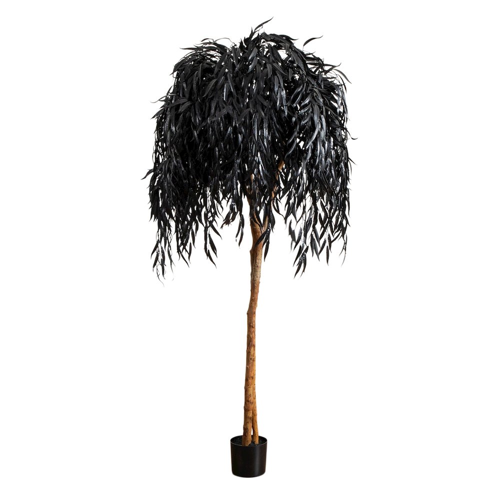 6ft. Artificial Halloween Black Willow Tree. Picture 1