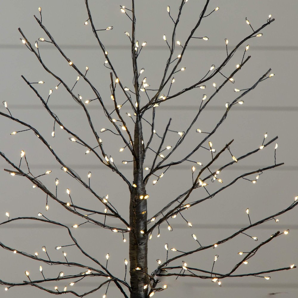 2ft. Pre-Lit Artificial Halloween Black Twig Tree with 210 LED Lights. Picture 2