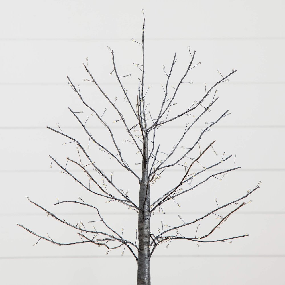 2ft. Pre-Lit Artificial Halloween Black Twig Tree with 210 LED Lights. Picture 3