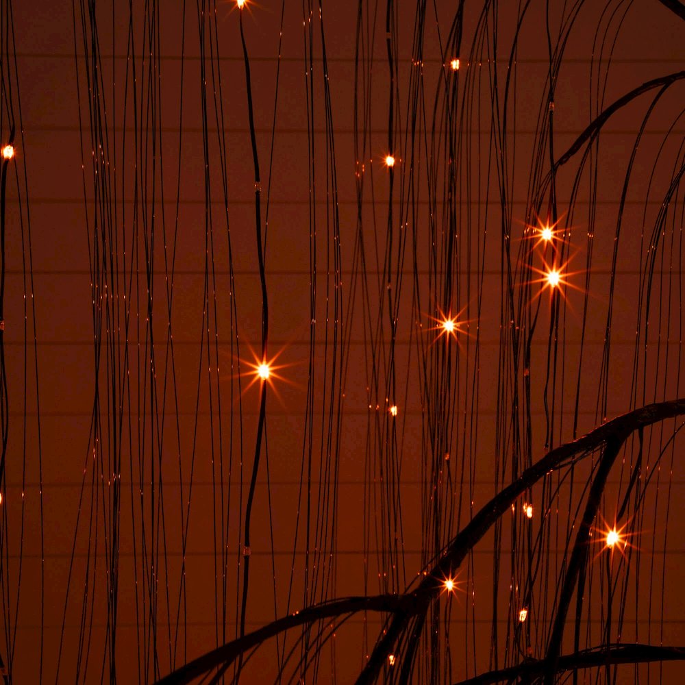 7ftPre-Lit Artificial Halloween Black Willow Tree with 600 Dual Color LED Lights. Picture 4