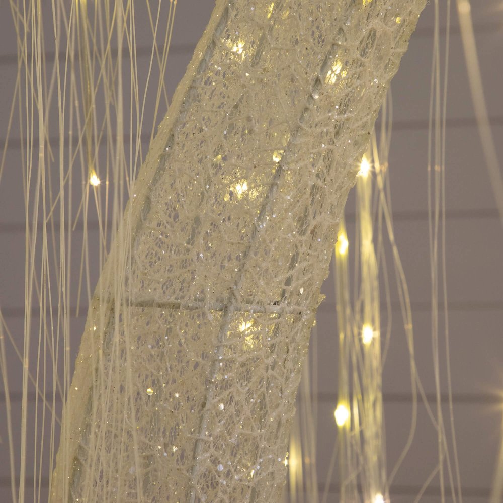 7ft. Pre-Lit Artificial White Willow Tree with 400 Cool White LED Light. Picture 8
